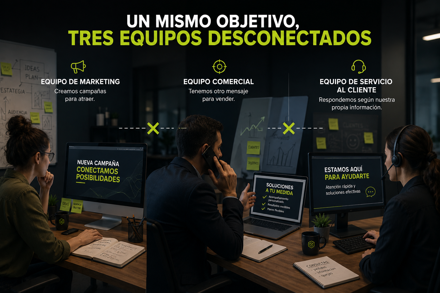 Cuando marketing, ventas y servicio al cliente hablan idiomas distintos